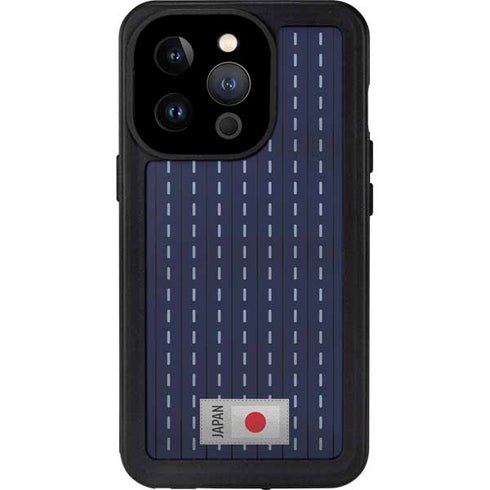 Japan Soccer Flag iPhone 14 Pro Waterproof Case